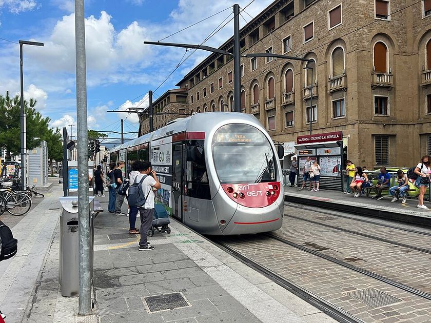 Tram line 1 stop by Santa Maria Novella station