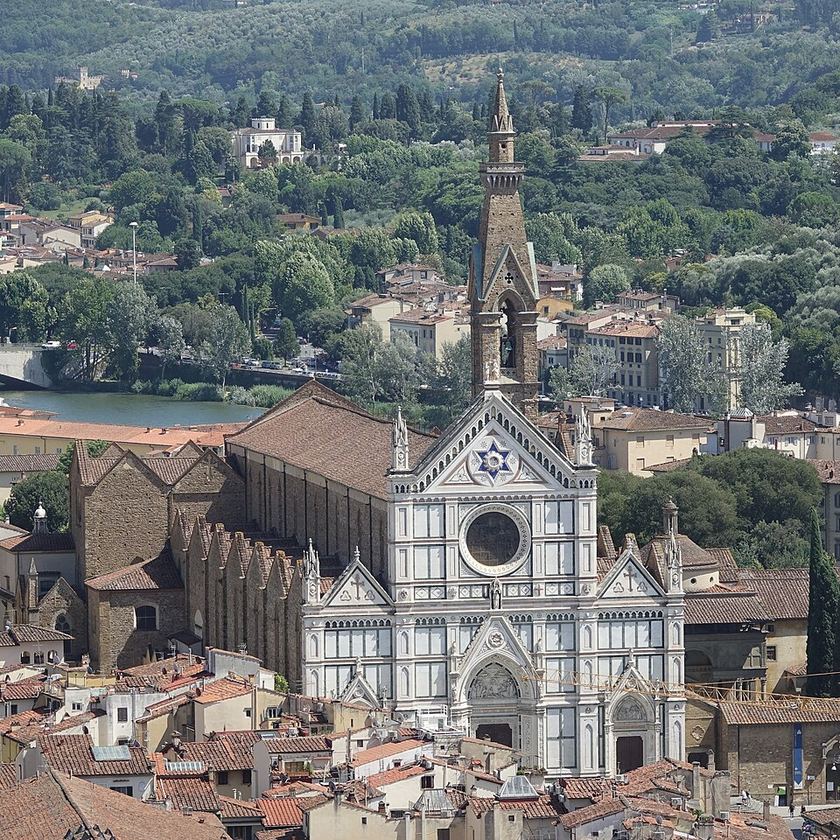 Santa Croce church and piazza in Florence