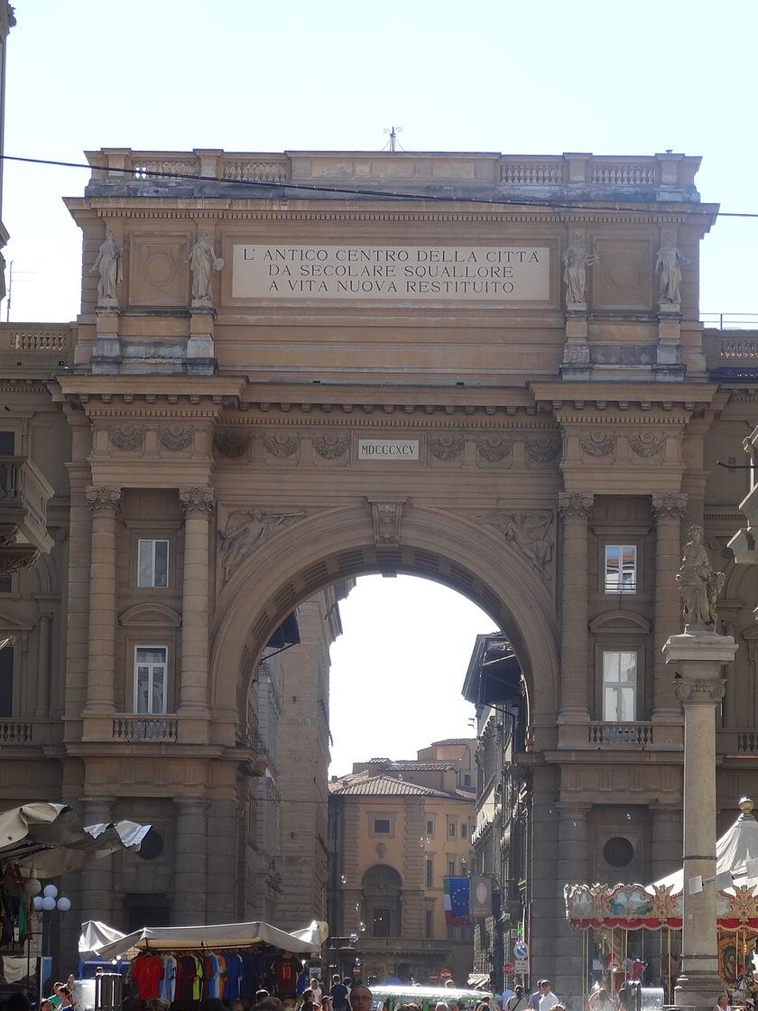 Arcades and square of Piazza della Repubblica