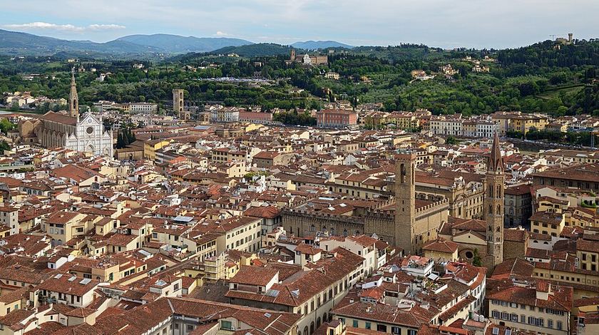 View from Giotto's tower toward Signoria and Santa Croce