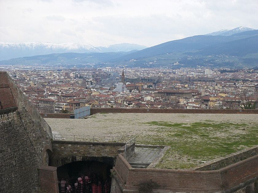 Walls and terrace of Forte Belvedere